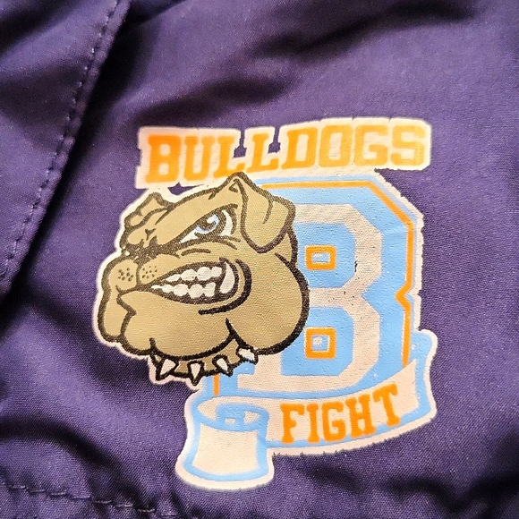 Navy nylon "Bulldogs Fight" zip up vest - Picture 3 of 3